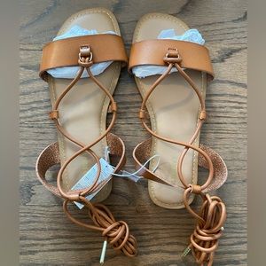 Brand new never worn old navy lace-up gladiator sandals